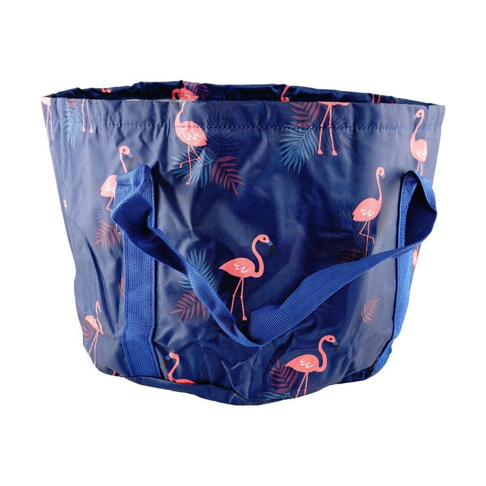 Foldable Foot Bath Tub, Tibetan Blue Flamingo Large Size