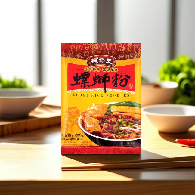 Luo Si Fen Chinese River Snail Rice Noodles - Flavorful, Spicy, Savory, 9.88oz
