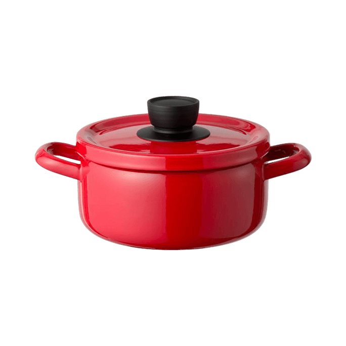 Solid Solid Color Household Soup Cooking Amphora Stew Pot Red 20cm 1pc
