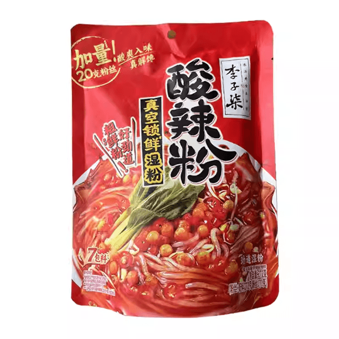 李子奇の辛酸っぱい米麺（1袋272g、そのまま食べられます）