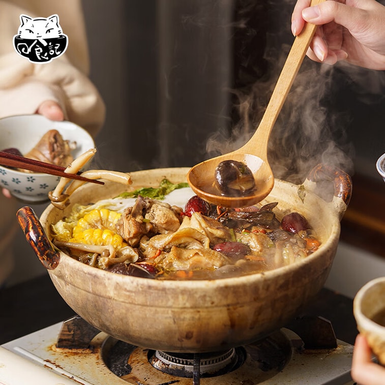 [중국 직송] 니시지 윈난 포르치니 버섯 수프 베이스 200g 3가지 신선한 버섯과 표고버섯을 넣은 매콤하지 않은 핫팟 베이스 6