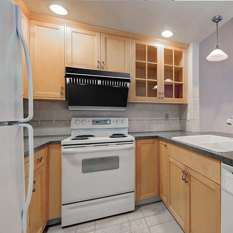 FOTILE JQG7522 Slant Vent Series 30" 850 CFM Side Draft Air Extraction Under Cabinet or Wall Mount Range Hood 8