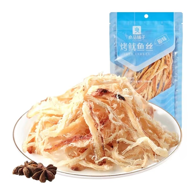 [中國直郵] BESTORE 良品鋪子烤魷魚絲原味即食海鮮零食60g