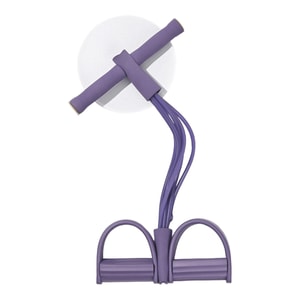 Foot Pedal Resistance Band Sit Up Aid Fitness Leg Trainer Home Pedal Pull Rope Morning Glory Purple 6 Tubes 1 Piece