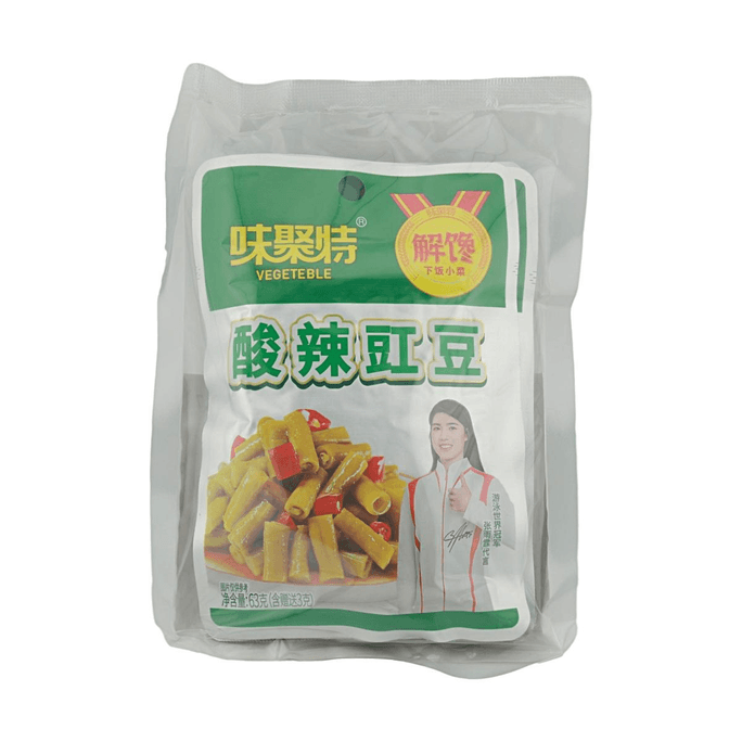 Hot & Sour Pickled Cowpea 2.22oz*4 packs 【Appetizing Side Dish】【Crispy Texture】