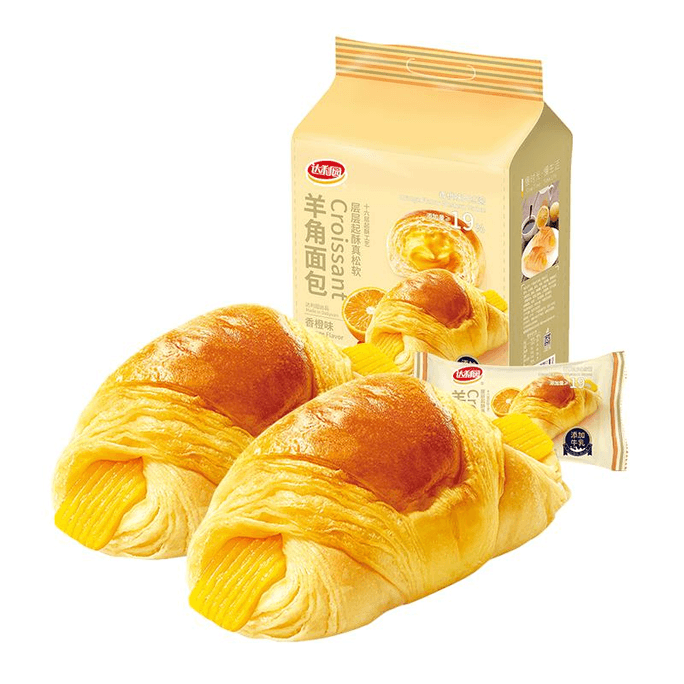 Pastry croissant, orange flavor, breakfast, night snack, afternoon tea, Dim sum, 250g * 1