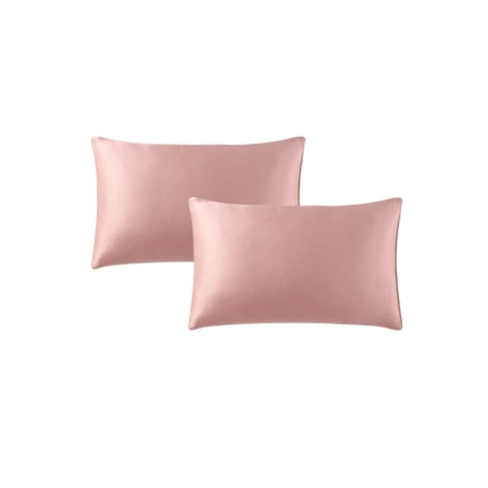 【中國直郵】LifeEase 網易嚴選 真絲枕套 絲質棉款 粉紅色*2只裝
