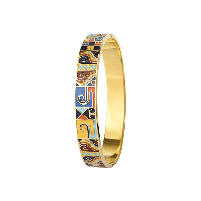 Qingyun Delu Titanium Steel Wide Bracelet6.6*5.6*1CM *1