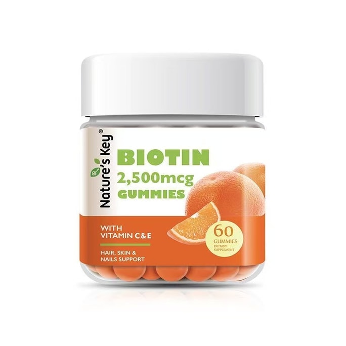 Biotin gummy candies 60 pieces per bottle