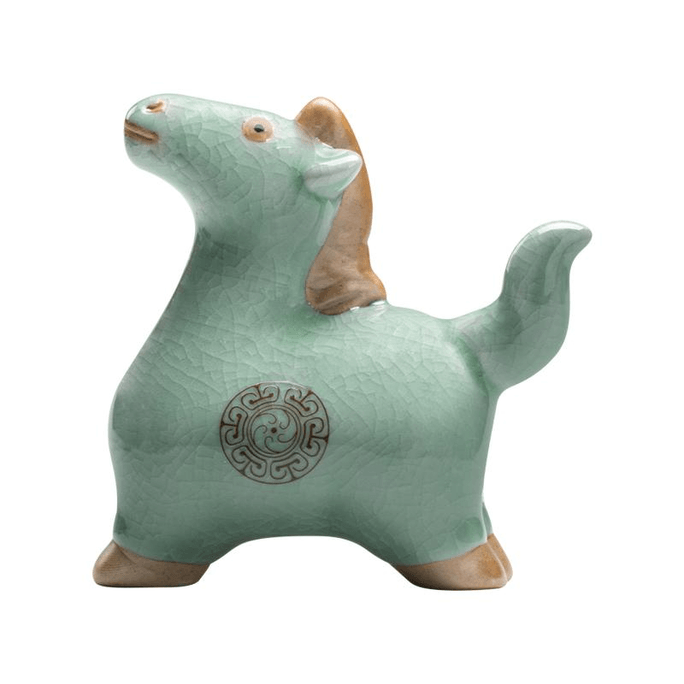 [중국 직송] 중국 국립 박물관 - 도자기 말 조각상 - 9.5*8cm (중국 국립 박물관)