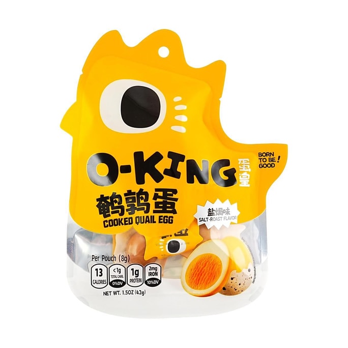 鹽津鋪子 O-KING鵪鶉蛋 鹽焗味 約5粒 42g 【開袋即食早餐滷蛋】