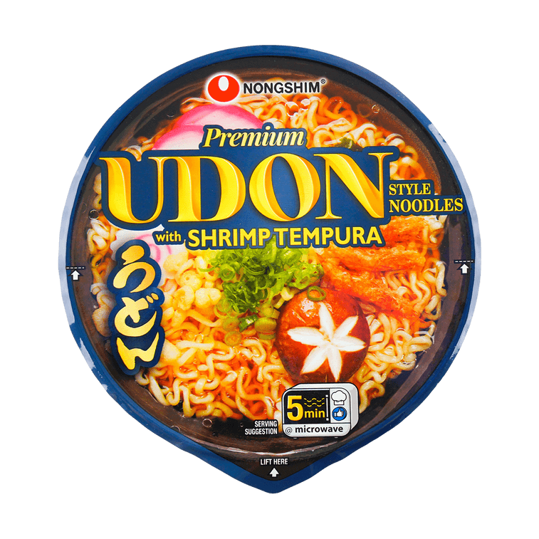 韩国NONGSHIM农心 PREMIUM乌冬面 即食方便面 炸虾天妇罗味 114g 4
