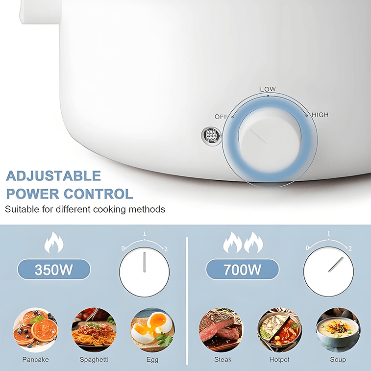 Electric Hot Pot with Steamer Basket – 2L Non-Stick Multi-Function Cooker | 100–120V | Perfect for Dorms & Small Spaces 13