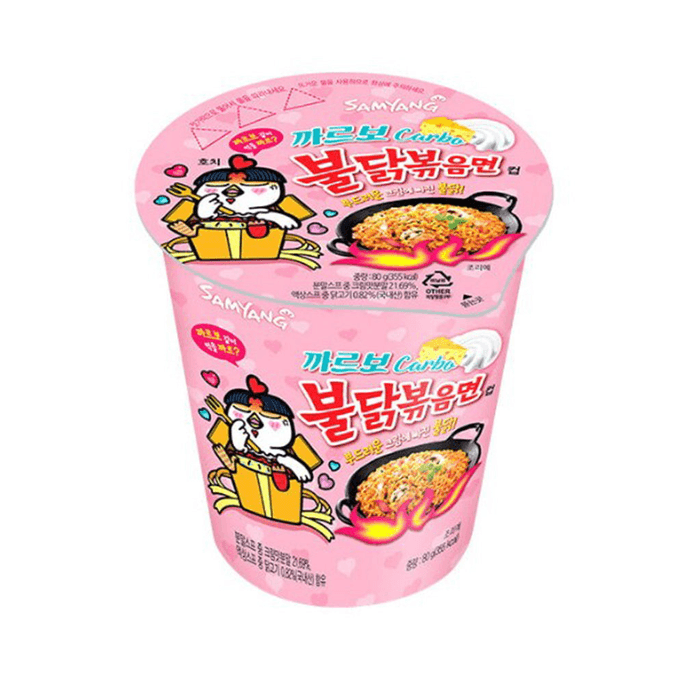 Samyang Cup carbonara buldak mixed noodles 80g