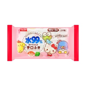 SANRIO CHARACTERS WET TISSUE FOR HAND WIPES 60SHEETS x 3