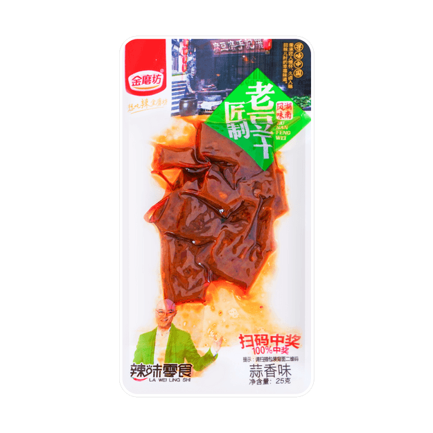 Dried Bean Curd Snack Garlic Flavor 25g