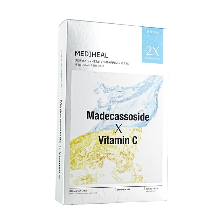 韩国MEDIHEAL美迪惠尔 双效焕肤面膜 积雪草x维生素C 10片/盒 均匀肤色提亮 改善瑕疵印 修红镇定 敏感肌可用 纯素 3