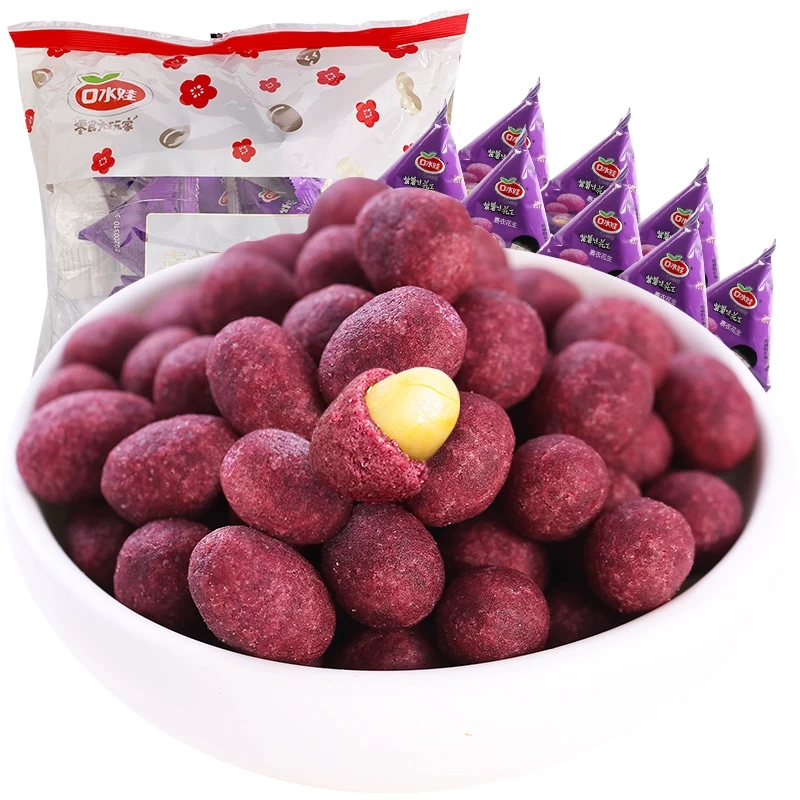 口水娃 多味花生米炒货小包装即食下酒菜四包混合味110克