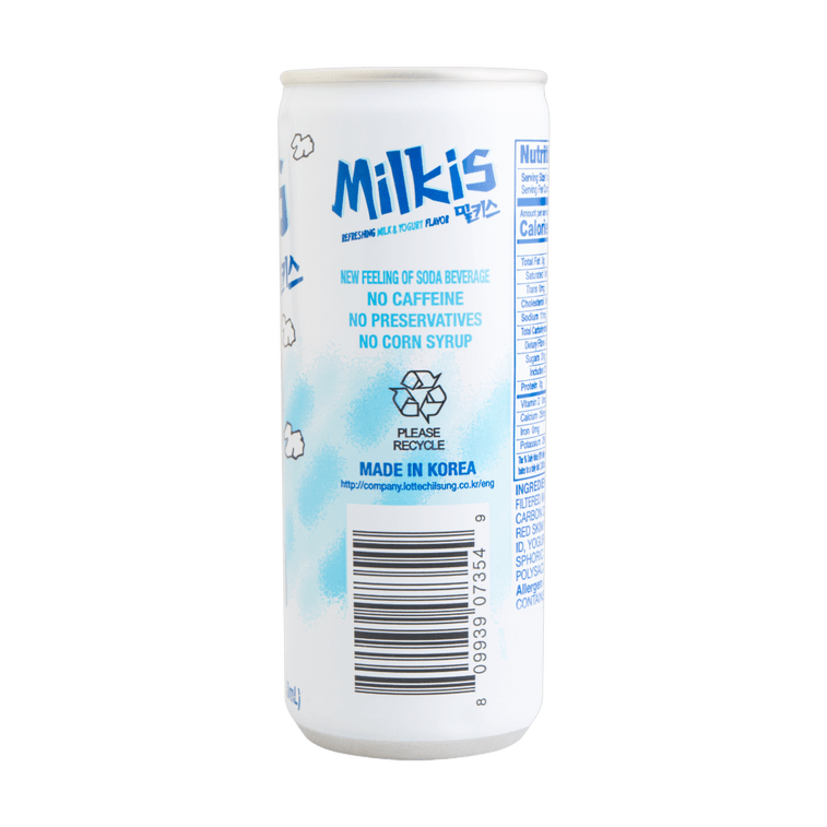 Lotte Korea Milkis Carbonated Drink Refreshing Milk And Yogurt Flavor 