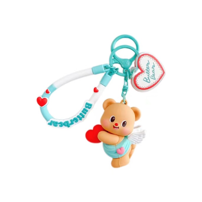 Butter Bear Keychain Backpack Pendant/Keychain/Couple Gift/Cute Style/Variety Of Styles - Eros Blue 1Pc