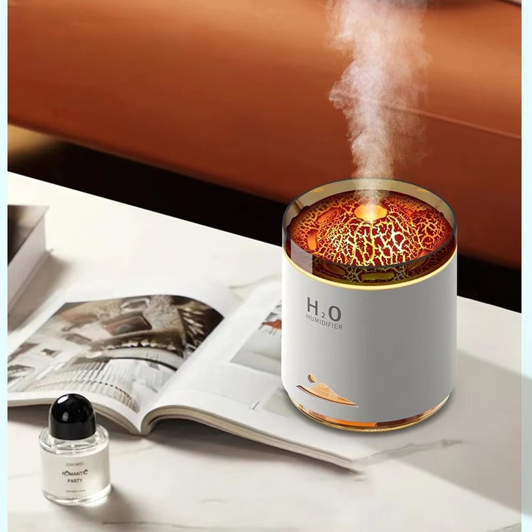 中國LLD樂樂多 火山加濕器七彩小夜燈二合一 白色 1件 10