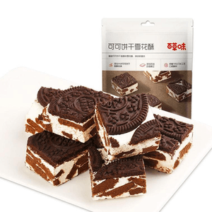 百草味 可可饼干雪花酥160g*1包草莓味