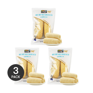 新鮮なホワイトワキシーコーン - 軸付き、2本、14.1オンス*3パック【バリューパック】