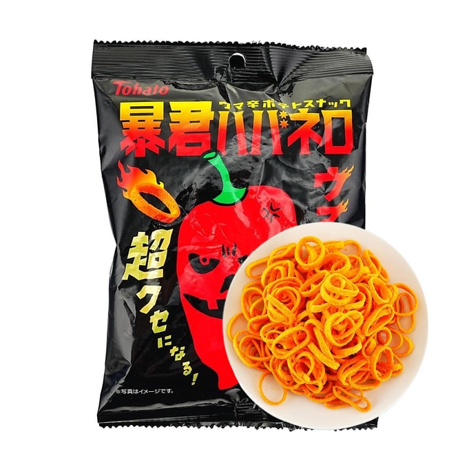 日本TOHATO桃哈多 暴君哈瓦那辣椒味薯圈 50g 【哈瓦那辣椒味】【香辣脆爽】