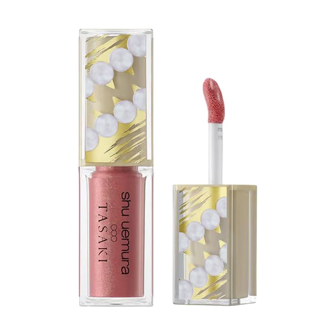 日本SHU UEMURA植村秀 绢感唇釉 滋润显白口红 #流金珠 裸粉底色 叠冷调细闪 贵气千金秒夺目【2024年末限定 TASAK高奢联名】