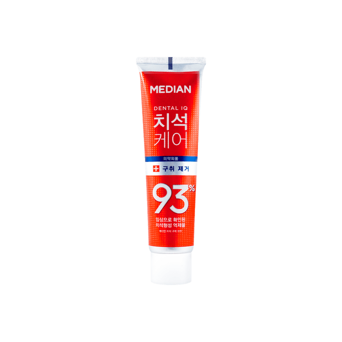 韩国爱茉莉麦迪安93 成人牙膏 93% 強效淨白亮白牙膏 120g 红色强劲薄荷 深层清洁