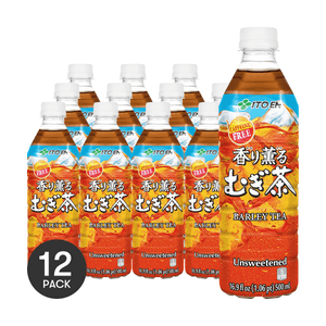 日本ITO EN伊藤园 浓香无糖大麦茶 500ml*12【12瓶装】【0糖0脂低卡 不含咖啡因】