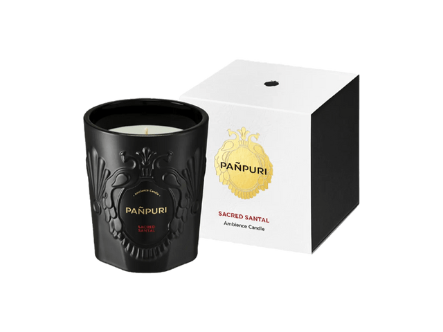 Panpuri Sacred Santal Ambience Candle Luxury Home Fragrance, 8.8