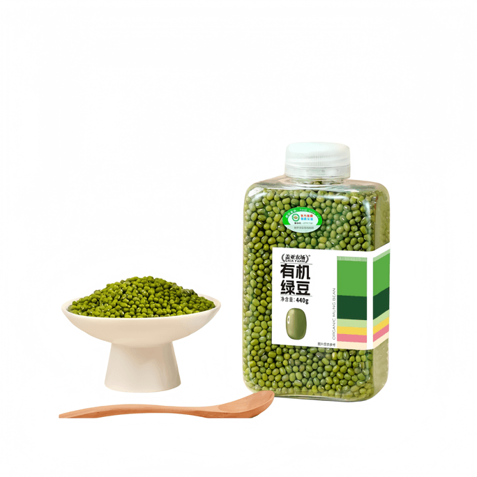 【中国直送】ガイアファーム【高品質シリーズ】有機緑豆 440g 生豆ストック 発芽可能 調理簡単 砂質薄皮 農家風緑豆粥