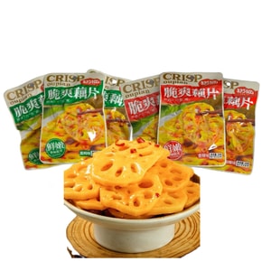 Crispy Lotus Root Slices With Spicy Black Duck Flavour 3 Packs, Spicy Flavour 3 Packs, Campus Snack Braised Spicy Strips, Individually Packed Hunan Special Spicy Snack 28g*6 packs