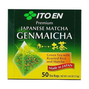 日本 ITO EN伊藤园 日式抹茶玄米茶 绿茶包 50包入 115g【0糖0添加】