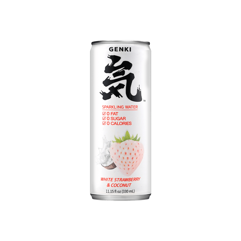 White Strawberry & Coconut Sparkling Water, 11.15fl oz
