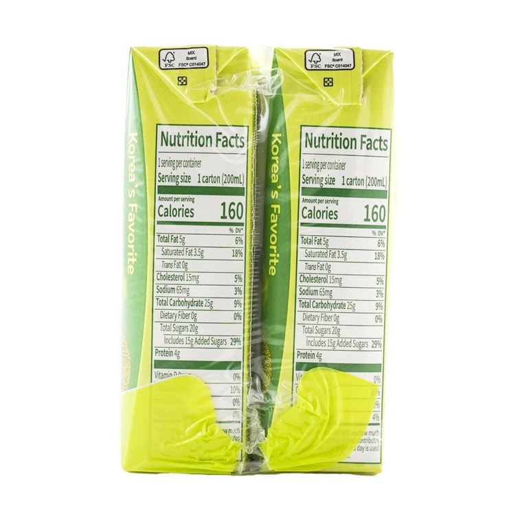 Melon Flavored Milk Drink,Korean Sweet and Creamy Beverage,6.76 fl oz*6 Pack【Trending on TikTok】 5