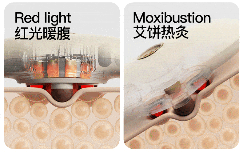 【中國直郵】 PGG 揉腹儀砭石艾灸腹部按摩器揉肚子神器促進腸蠕動便秘腹脹減肥 一個裝