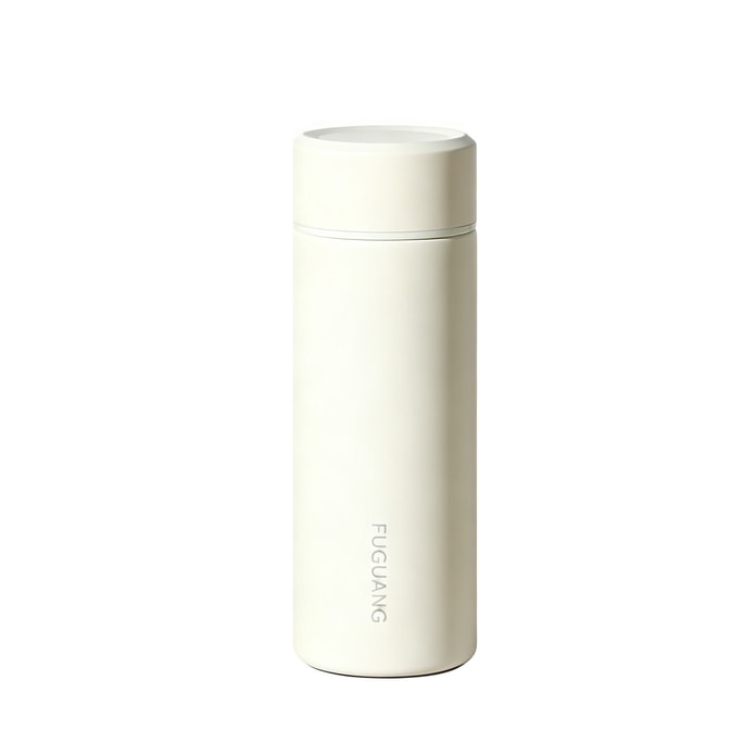 【中國直郵】 富光 保溫杯 400ML 白色1件 【含茶漏】316不銹鋼內膽簡約帶茶隔辦公泡茶水杯情侶便攜杯子