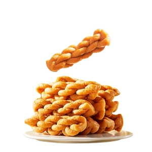 Iron Stick Yam Twisted Crispy Snack, Small Twists, Whole Box, Office Stock, Traditional Pastry [Iron Stick Yam Twists 380g/Box], 0 Trans Fat, 0 Added Sugar