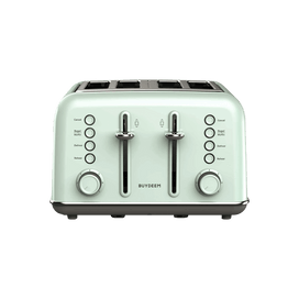 BUYDEEM 【Low Price Guarantee】4-Slice Teal Stainless Steel Toaster DT-6B83G  Vintage Green 