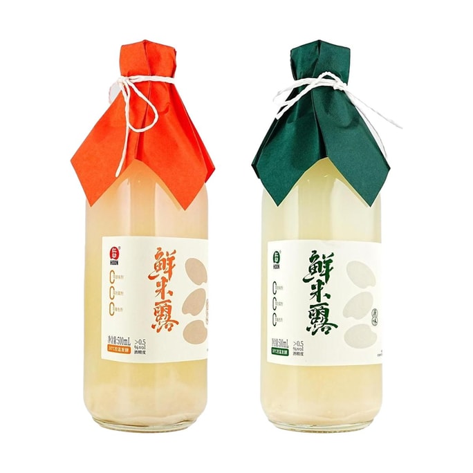 Fresh Rice Dew,Osmanthus Flavor+Original Flavor,16.91 fl oz*2【2 Combo Packs】【0.5%vol】