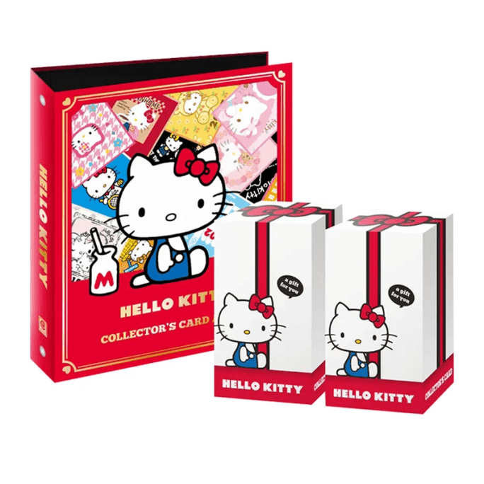 【중국 직배송】 한국 HELLO KITTY 정품 HelloKitty 시대 클래식 컬렉션 카드 1팩 (랜덤 카드 3장)
