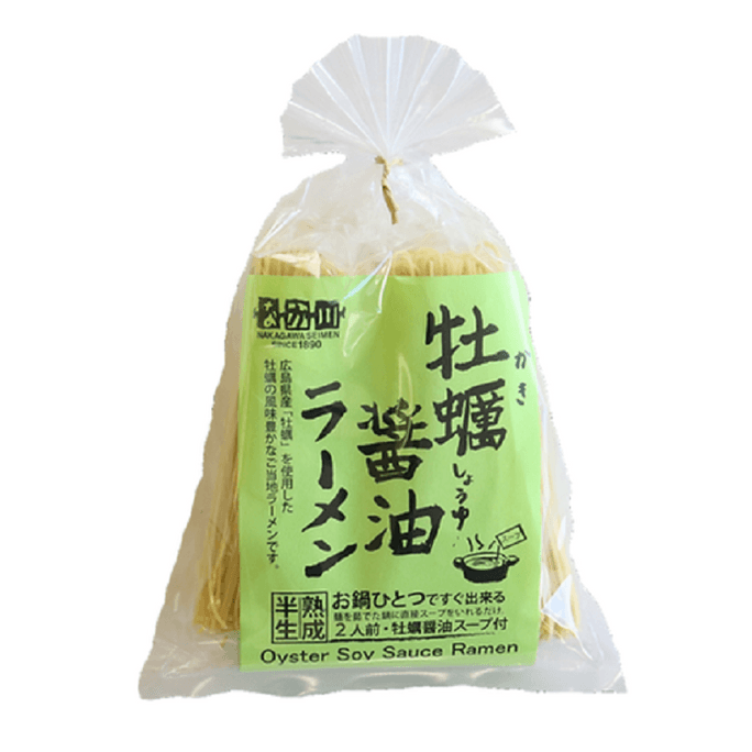 【日本直送品】日本中川製麺 広島牡蠣醤油ラーメン 2食入