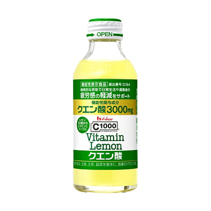 House C1000 Vitamin Lemon Drink Citric Acid, 4.73 fl oz