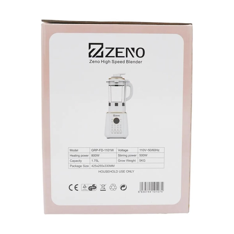 ZENO  高速智能破壁料理机 多功能豆浆机榨汁机搅拌机 可加热 一键点动清洗 GRP-FD-1101W 7