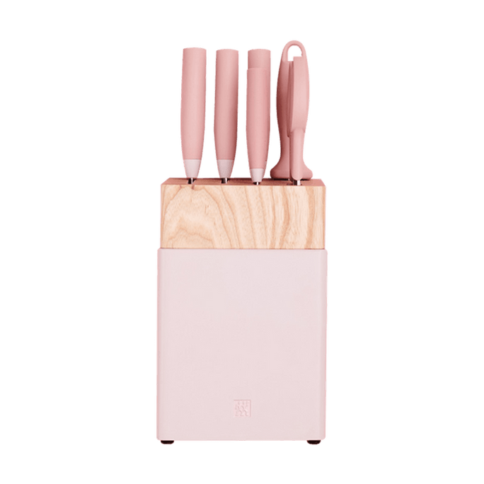 德國ZWILLING雙立人 家用廚房不鏽鋼刀具7件組 限定蝦粉色 肖戰代言