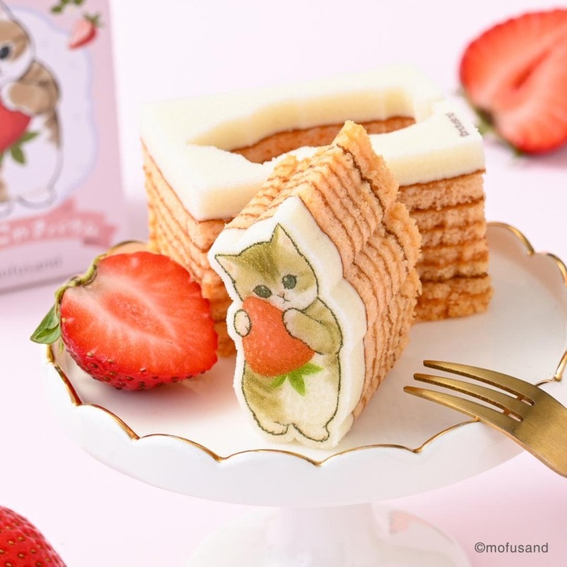 【日本直邮】 日本 KATANUKIYA mofusand联名 小猫立体年轮蛋糕 3种口味组合装 1盒