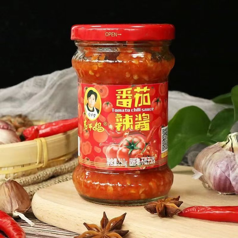 [중국 직배송] 라오간마 토마토 칠리소스, 구이저우 특산 소스, 토마토 칠리소스, 밥이나 각종 요리에 곁들이기 좋은 소스, 210g 1병 6
