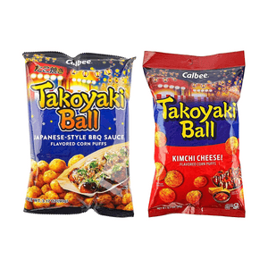 たこ焼きコーンパフスナック、オリジナル＋キムチチーズ味、3.17オンス【2個入りコンボパック】